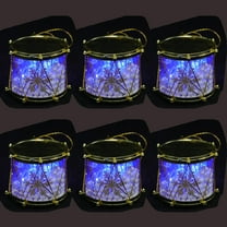 ELAYARD Golden Plastic Christmas Pendants for Festive and Party Decor, 6Pcs