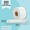 thumbnail image 6 of 500 Pack Disposable Barber Neck Strips for Hair Cutting, Salon, Barbershop Supplies (White, 2.4 x 11 In, 5 Rolls), 6 of 10