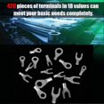 thumbnail image 4 of 420Pcs 18 Values Non insulated Ring Fork U Type Crimp Terminals Assortment Kit, 4 of 4