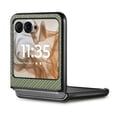 thumbnail image 2 of Allytechgroup Fiber Pattern Phone Case for Motorola Razr 60, Slim Fit Lightweight Shockproof Anti-Fall Anti-Scratch Non-Slip Luxury Folding Case for Motorola Razr 2025, Green, 2 of 10