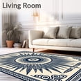 thumbnail image 2 of ODIKA 4'x6' Machine Washable Non-Slip Area Rug, Sunburst Radiant Vintage Eclectic Whimsical High Traffic Rug, Beige, 715890, 2 of 7