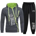 thumbnail image 3 of Chándal popular para hombre 2024, chaqueta con cremallera con estampado de Los Ángeles y pantalones deportivos para correr, conjunto de 2 piezas, sudaderas con capucha informales, ropa, 3 of 3