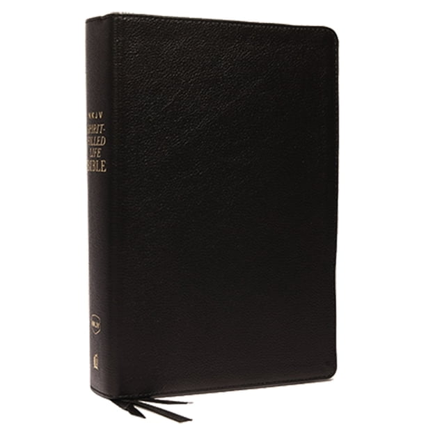 NKJV Spirit Filled Life Bible Third Edition Genuine Leather Black