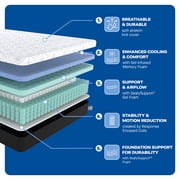 Sealy Essentials 12” King Hybrid Mattress-in-a-Box, Adult