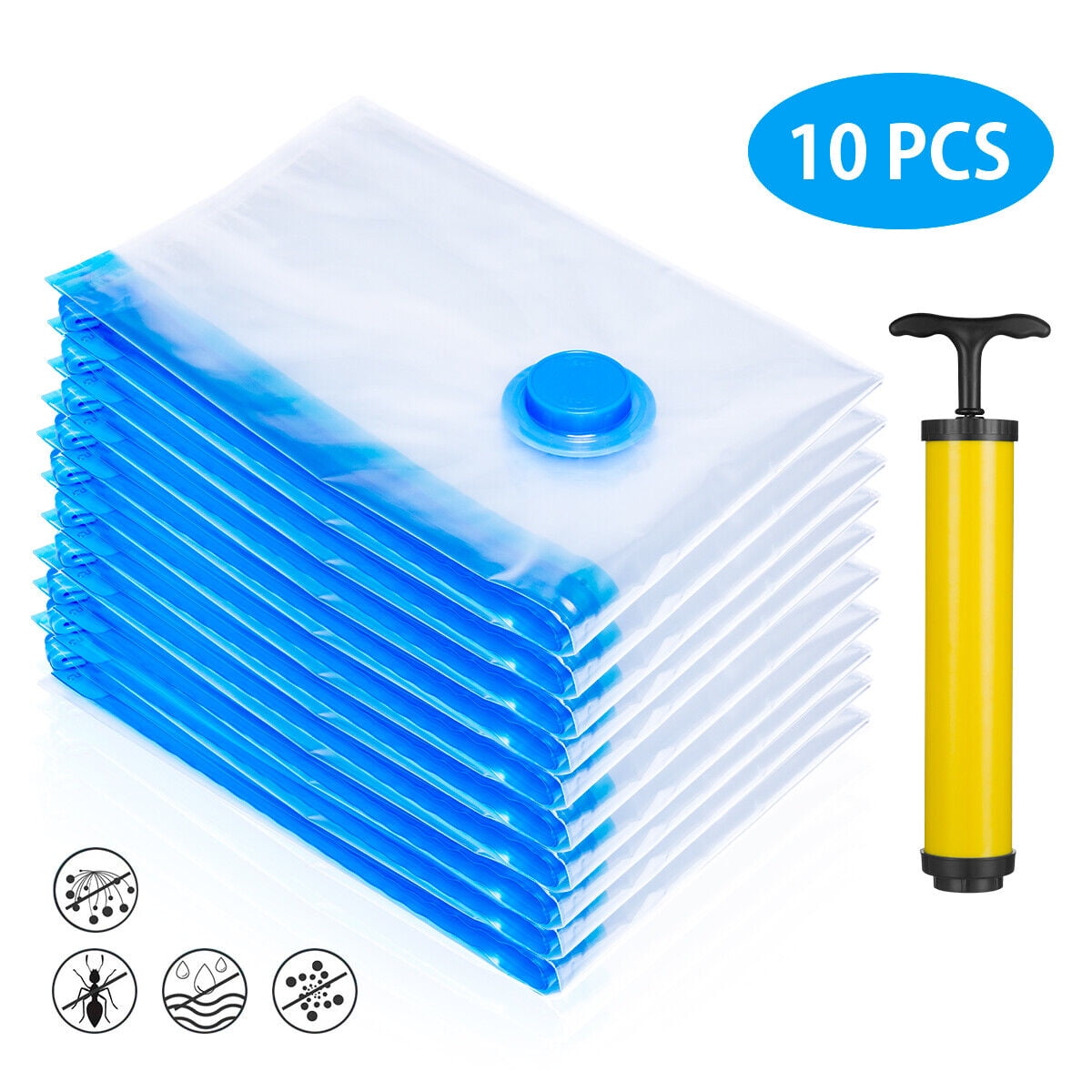 10 x Jumbo Vacuum Storage Bags Travel Space Saver Garment Seal Clothes