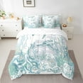 thumbnail image 2 of Nautical Coastal Sea Turtle Bed in a Bag King Comforter Set 7 Pieces,Ocean Beach Bedding Set Coral Octopus Sheet Sets with Comforter Seahorse Starfish Fish Bed Set,Sailboat Boat Anchor Room Decor, 2 of 4