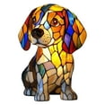 thumbnail image 3 of Comefolife Dog Stained Art Ornament, Acrylic Dog Series Art Stained Glass Window Hanging, Colorful Sun Catchers Gifts Wall Art Suncatcher Decor Gift for Home Office Decoration (Beagle), 3 of 9