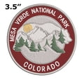 thumbnail image 2 of Wander Often! Mesa Verde National Park, Colorado 3.5 Inch Iron Or Sew On Embroidered Fabric Badge Patch Seek Adventure, National Park Iconic Series, 2 of 2