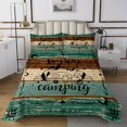 thumbnail image 2 of YST Camping Coverlet Set For Queen Bed, Camper Decor Quilt Set Rustic Farmhouse Style Bedspread Set Camper Accessories For Travel Trailers, Exotic Starry Sky Bedding Set, Green Brown, 2 of 3
