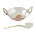thumbnail image 2 of Pure Copper Stainless Steel Traditional Kadai Bowl With Serving Spoon Small Size, 2 of 3