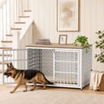 thumbnail image 4 of TIME RAY 48" Dog Crate Furniture, Heavy-Duty Metal Dog House, Decorative Pet House that Doubles as an Indoor Side Table, White, 4 of 7