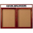 thumbnail image 2 of Aarco Products CBC3624RH 1-Door Enclosed Bulletin Board with Header - Cherry, 2 of 6