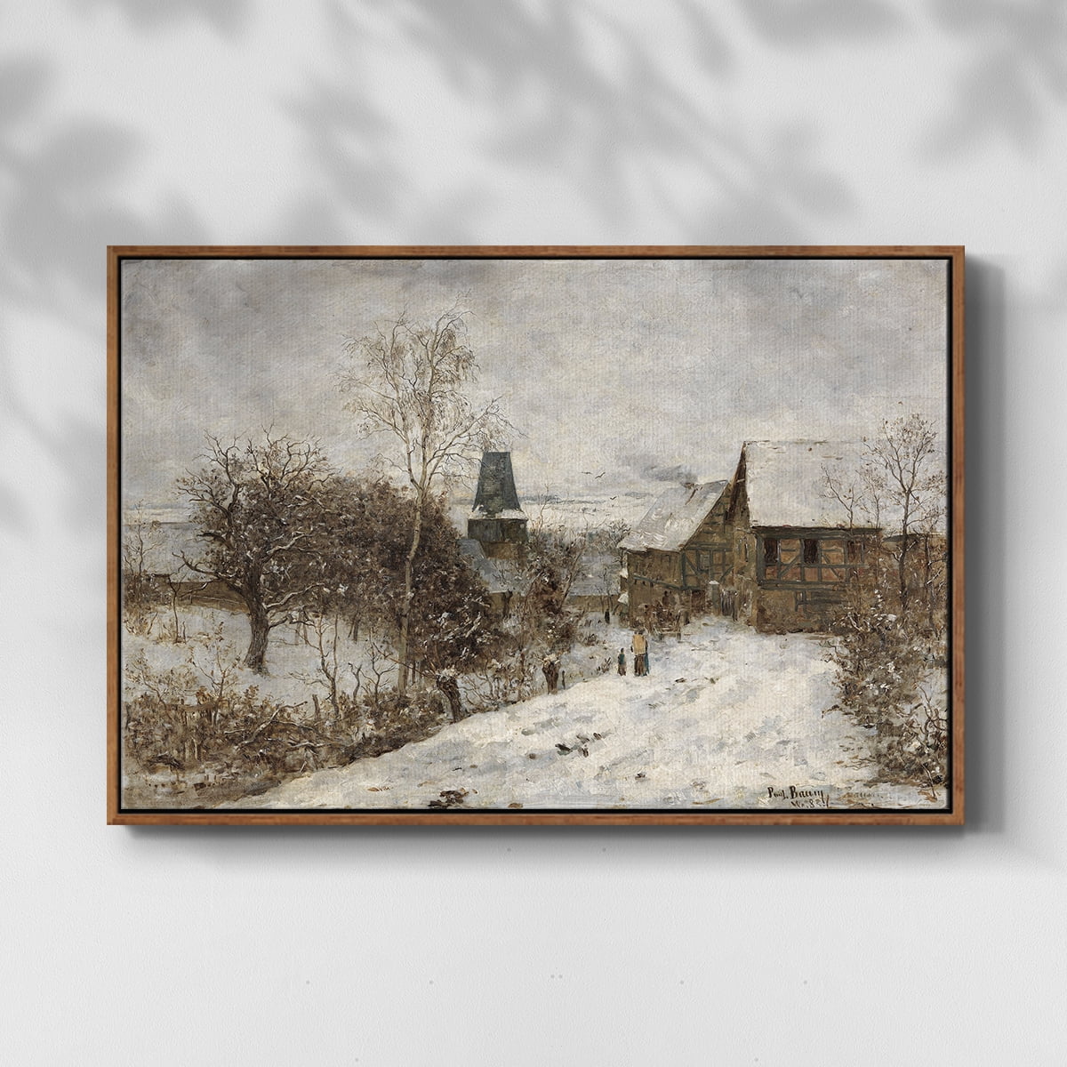 Vintage Landscape-CCLXXXVI By Wexford Home Framed in Walnut Wood Gallery Wrapped Canvas 17 in. x 25 in.
