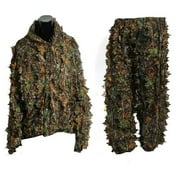 Luckinbaby 3D Leaf Camouflage Suit, Drawstring Jacket, Elastic Waist Trousers
