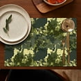 thumbnail image 5 of Green Brown Camo Forest Pattern Summer Placemats Table Placemats Set Of 4-Linen Kitchen Washable Placemats Table Mats 11.8"x17.7" Non-Slip Heat Resistant, 5 of 6