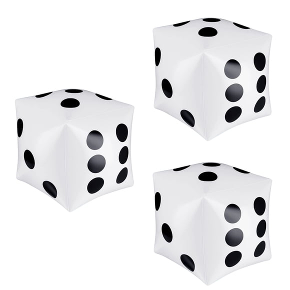3 Pack Jumbo Inflatable Dice 12 Inch Giant Inflatable Jumbo Dice Inflatable Dice for Game Pool Toys
