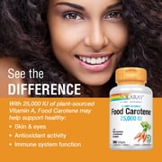 Solaray Food Carotene, Vitamin A as Beta Carotene 25000IU | Carotenoids for Healthy Skin & Eyes, Antioxidant Activity & Immune System Support | 200ct