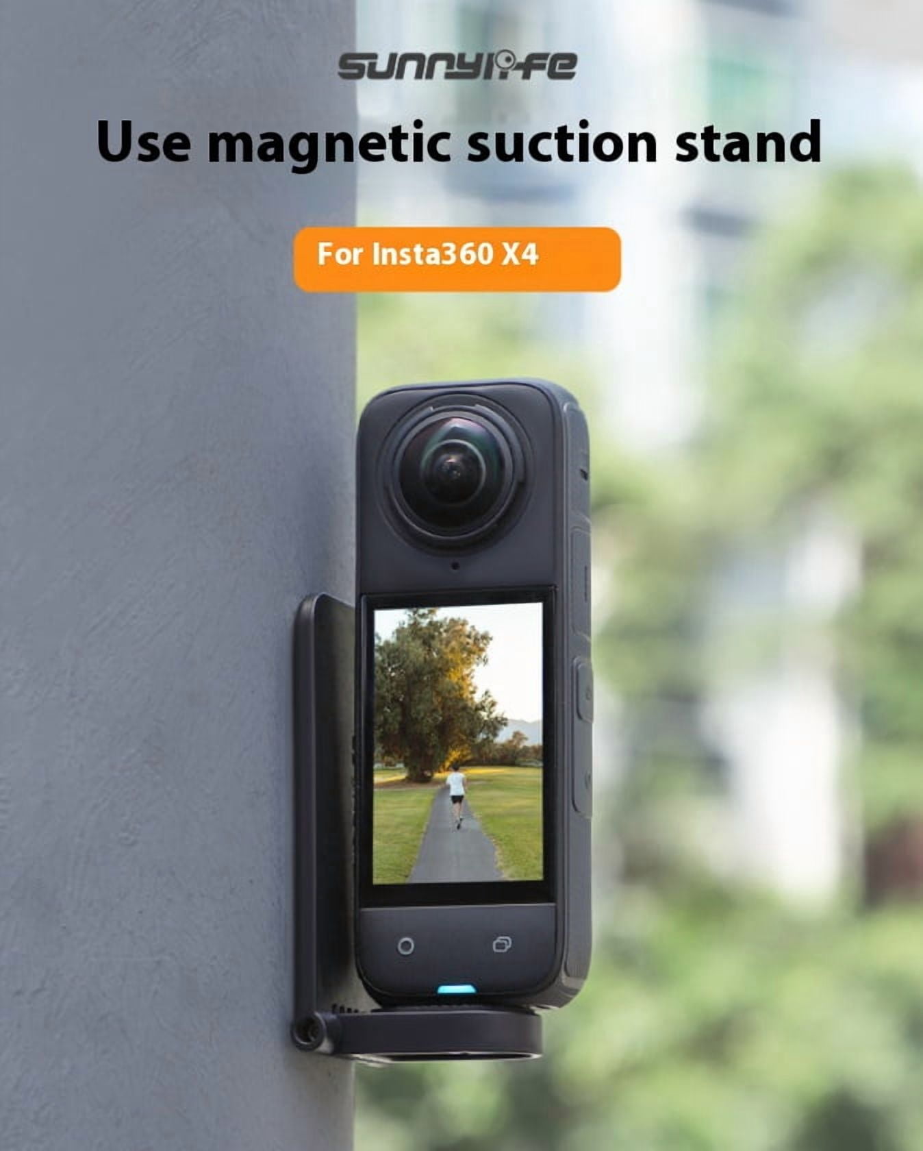 Magnetic Tripod Base Mount for Insta360 X4/X3 – Bigcan Handheld Grip with Strong Magnet Attachment, Desktop Stand for Vlog Filming and Multi-Angle Shooting