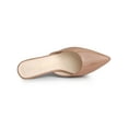 thumbnail image 4 of BLISSFUL STEP Women's Pointed Toe Stiletto Heels Slide Mules Nude 6, 4 of 8