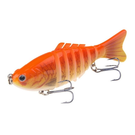 Hyasfey 10CM/16G Multi-Jointed Fishing Lure with Hooks 7-Section 3D Swimbait Bionic Hard Artificial Bait Freshwater Saltwater Bass Trout Fishing Accessories