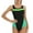 Black, variant on Ausyst Swimsuit Women Sports Swimwear Conservative Color-blocking Sexy Backless Swimwear, Summer Clearance!