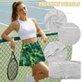 thumbnail image 6 of Yuyamidu Coconut Tree Skorts Skirts for Women Tennis Skirts Green Tropical Athletic Golf Skorts Casual Workout Skirt with Shorts Pockets, Size XL, 6 of 7