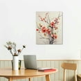 thumbnail image 3 of COMIO  Pink Peach Blossom Beautiful Flower Canvas Wall Art Contemporary Simple Life Canvas Painting Pictures for Home Bedroom Decor for Living Room Bathroom Decor, 3 of 5