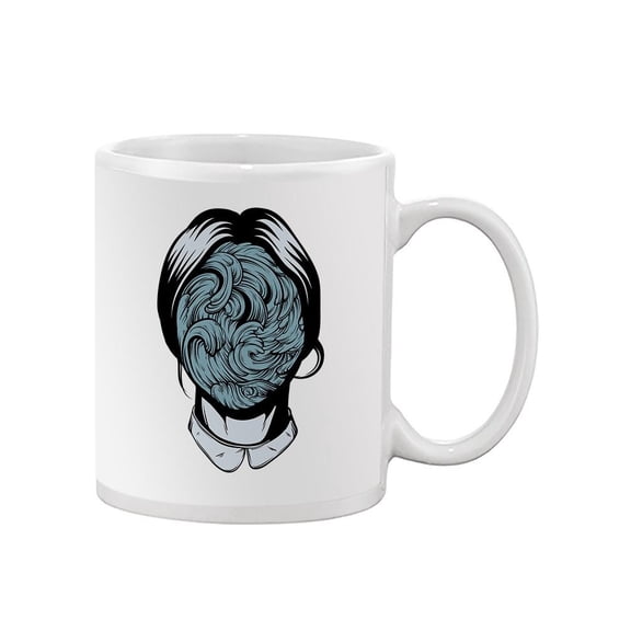 Girl With Face Of Sea Waves Mug  -Image by Shutterstock,