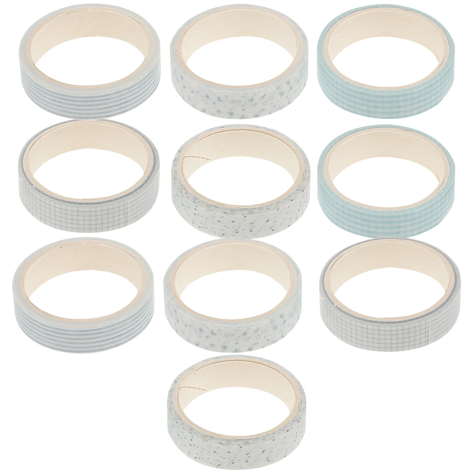 NUOLUX 10 Rolls of Decorative Tapes Diy Tape Selfadhesive Craft Tapes