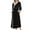Black, variant on Homegro Women's Flannel Long Bath Robe Fleece Fuzzy Plush Bathrobe Full Length Winter Warm Pocket Coffee Large