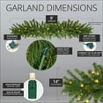 thumbnail image 3 of Red Sleigh Olympia Pine Commercial Grade Pre Lit Christmas Garland with 100 LED Warm White Lights (9’x14”, Garland), 3 of 5