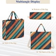 thumbnail image 6 of FORMRS Womens Corduroy Tote Bag Crossbody Shoulder Handbag with Pocket, Retro Stripes, 6 of 7
