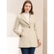 thumbnail image 4 of Abrigo de invierno medio largo informal de negocios abotonado con cuello vuelto para mujer Beige L, 4 of 6