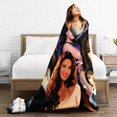 thumbnail image 4 of Blanket Selenas Throw Flannel Blankets Soft Blanket for Sofa Bed Office Camp Couch Beach Car Decoration Air Conditioning Blanket for All Seasons 50""x40"", Black, 4 of 6
