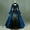 Blue, variant on Lolmot Gothic Dresses for Women Retro Floral Print Flare Sleeve Princess Ball Gowns Dress Medieval Renaissance Victorian Lace Dress Maxi Dress Halloween Costume