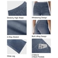 thumbnail image 5 of High Waist Women Stretchy Wide Leg Jeans Casual Pull on Denim Pants, 5 of 5