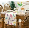 thumbnail image 2 of YIBAGA Easter Table Runner, Colorful Easter Bunny Decor for Indoor Dining Table Spring Holiday Decorations, 13x36 inch, Polyester, 2 of 6