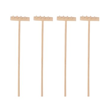 Miangastore 4 Pcs Petit Râteau de Jardin Zen Mini Râteau de Sable Zen Râteau d'Art de Thé Râteau en Bambou Outil