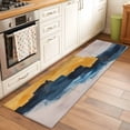 thumbnail image 2 of 2'x6' Rug Runners for Hallways Kitchen, Navy Blue Yellow Non Slip Entryway Beside Floor Carpet Runner, Vintage Modern Art Abstract Washable Laundry Room Bedroom Throw Rugs Mat for Family Pet, 2 of 8