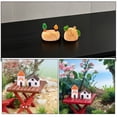 thumbnail image 3 of LOLIPPYY 4Pcs Tiny Village Houses Resin Assorted Color for Terrarium Accessories, 3 of 8