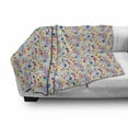 thumbnail image 3 of Floral Soft Flannel Fleece Blanket, Vibrant Watercolor Brush Stroked Spring Flowers Tulips Roses Pansies and Wild Herbs, Cozy Plush for Indoor and Outdoor Use, 50" x 60", Multicolor, by Ambesonne, 3 of 6