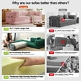 thumbnail image 4 of 79" Convertible Sofa Bed with Storage Pockets, 5-in-1 High Density Foam Boneless Couch, Corduroy Folding Futon Sleeper Sofa for Living Room Bedroom Apartment, No Assembly Required, Pink, 4 of 10