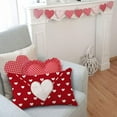 thumbnail image 3 of Valentine''s Day Pillow Covers 12x20 Inch Set of 2 White Hearts Decor Red Throw Pillow Covers Valentine''s Day Cushion Case Decoration for Sofa Couch 53A, 3 of 5