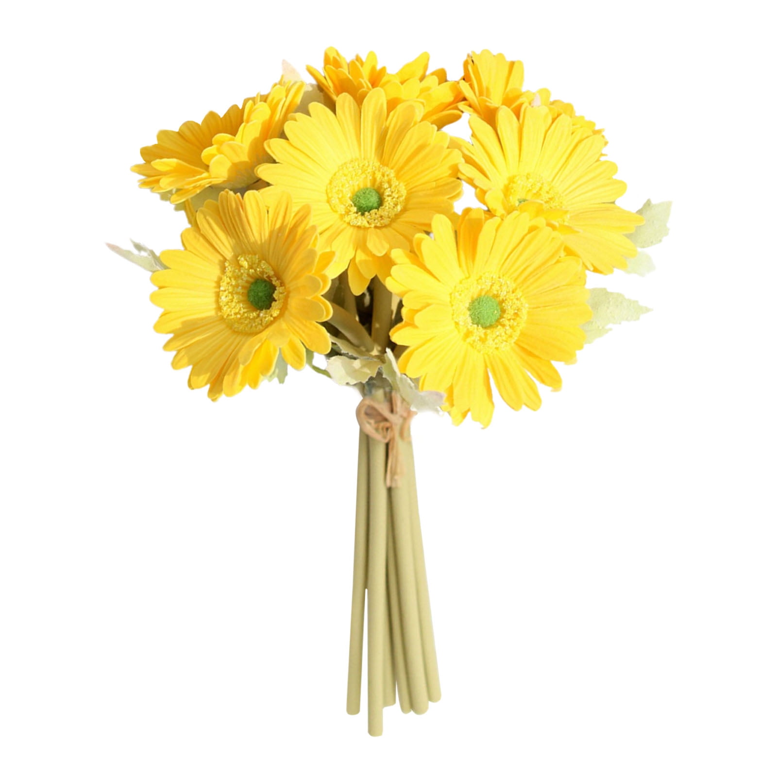 Famyfamy 7 Stems/Bunbles Artificial Gerbera Flower Realistic Fake Daisy Flowers Bridal Wedding