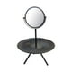 thumbnail image 1 of Espejo de maquillaje con bandeja de madera, espejo de tocador con soporte, regalo para mujer para dormitorio. Negro, 1 of 9