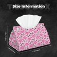 thumbnail image 6 of Lsque Cool Flamingos Printed Long Tissue Box Cover Holder, Facial Paper Organizer Dispenser,Triangle with Bottom Belt, PVC Leather Decorative Organizer, 6 of 9
