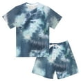 thumbnail image 3 of SHTXOZHI Boys Girls Cute Clothing Summer Outfits Tie-Dye Short Sets Casual T-Shirt Elastic Waist Shorts 2 Piece Set, 3 of 4