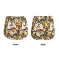 thumbnail image 6 of Uemuo Watercolor Dogs Pattern Women's Athletic Shorts High Waisted Running Shorts with Liner Pockets Gym Elastic Workout Shorts-XX-Large, 6 of 9