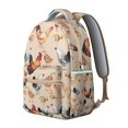 thumbnail image 2 of Chicken and Coop Pattern Student Backpack Farm Cartoon Hen Egg Chick Rustic Design Bookbag for Student Cute Farm Style, 2 of 6