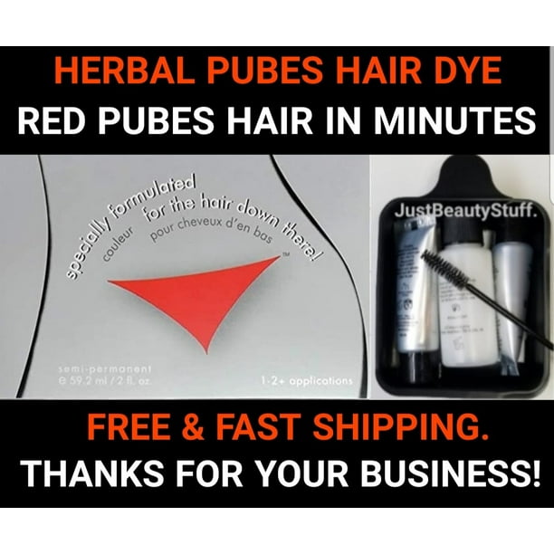 RED PUBES HERBAL HAIR DYE CREAMCOLOR PUBES HAIR IN MINUTES1 KIT